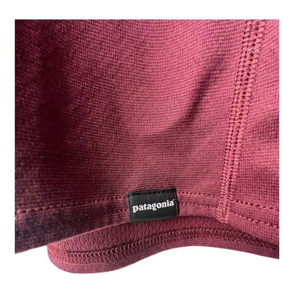 Patagonia Polartec Maroon Grey Color Block‎ Athletic Long Sleeve Pullover size M - Picture 3 of 9